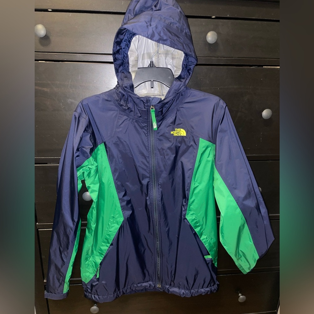 The North Face Antora Youth Boy’s XL Blue/Green 100% Nylon Raincoat